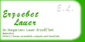 erzsebet lauer business card